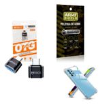 Kit Usb Para Tipo C + Capinha Motorola G53 5g + Película 3d