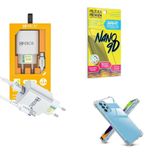 Kit Carregador Turbo + Capinha Motorola G53 5g + Película 9d