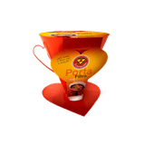 Porta Filtro De Plástico Vermelho Número 103 3 Corações