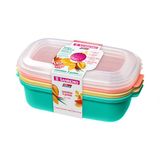 Conjunto 3 Potes Plásticos Sanremo Linha Vac Freezer 1,1l