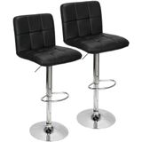 Kit 2 Banquetas Confort Gomos Estofada Giratória Preta
