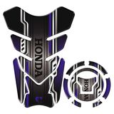 Kit Protetor Tanque Adesivo Moto Honda Acima 2018 Azul Cor Azul