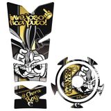 Kit Protetor Tanque E Bocal Adesivo Moto Yamaha Fx15 Pernalonga Dourado Cor Dourado