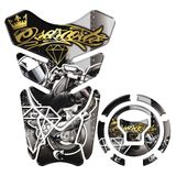 Kit Protetor Tanque Adesivo Moto Honda Acima 2018 Dourado Cor Dourado