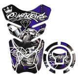 Kit Protetor Tanque Adesivo Moto Honda Acima 2018 Azul Cor Azul