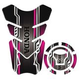 Kit Protetor Tanque Adesivo Moto Honda Acima 2018 Rosa Cor Rosa
