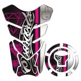 Kit Protetor Tanque Adesivo Moto Honda Acima 2018 Rosa Cor Rosa