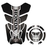 Kit Protetor Tanque Adesivo Moto Honda Acima 2018 Preto Cor Preto