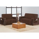 Protetor De Sofa Home 3 E 2 Lugares - Marrom