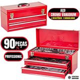 Ferramentas Profissional Kajima Jfp90m 90 Peças C/ Maleta