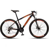 Bicicleta Aro 29 Raider Z3x 24 Vel Câmbio Traseiro Freio A Disco Bike Mtb Alumínio Preto+laranja