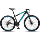 Bicicleta Aro 29 Raider Z3x 24 Vel Câmbio Traseiro Shimano Freio A Disco Bike Mtb Alumínio Preto+azul