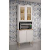 Torre Quente Em Mdf/mdp Com 4 Portas Cozinha Paris Reflecta Sallêto Branco