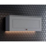 Armário Aéreo P/ Cozinha Americana C/ 1 Porta Basculante 80cm Cinza - Henn