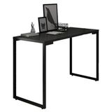 Mesa Escritório 120cm Estilo Industrial New Port F02 Preto