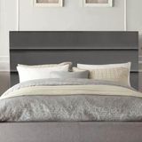 Cabeceira Estofada Argentina 140cm Casal Para Cama Box Quarto Corino Cinza - Gat Magazine