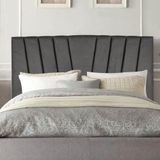 Cabeceira Estofada Bélgica 140cm Casal Para Cama Box Quarto Corino Cinza - Gat Magazine