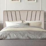 Cabeceira Estofada Bélgica 140cm Casal Para Cama Box Quarto Corino Bege - Gat Magazine