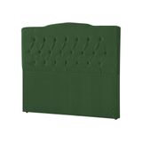 Cabeceira Cama Box Casal Queen King Estofada Capitonê Camburiu 195cm Veludo Verde - Cor: Preto