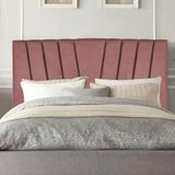 Cabeceira Estofada Bélgica 195cm King Size Para Cama Box Quarto Suede Rose Gold - Gat Magazine