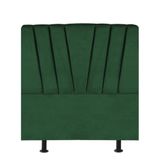 Cabeceira Estofada Bélgica 90cm Solteiro Para Cama Box Quarto Suede Verde - Gat Magazine