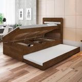 Cama Solteiro Malbec Off White Com Auxiliar