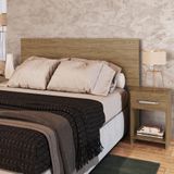Cabeceira Com 2 Mesas De Apoio Ca41 Decibal Wood Wood