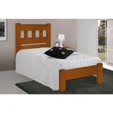 Cama Solteirão (solteiro Extra) Madri De Madeira Maciça Angelim Pedra/tauari - Cor Mel