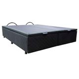 Base Cama Box Baú Casal Queen Size Suede Preto