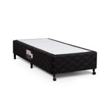 Cama Box Simples Castor Solteiro Poli Preto 96x203x27cm