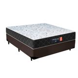 Cama Box Casal + Colchão Espuma D33 Semi Ortopédico Extra Firme Comfort Prime 72x138x188 Marrom