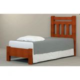 Cama Solteirão (solteiro Extra) Bari De Madeira Maciça Angelim Pedra/tauari - Cor Mel