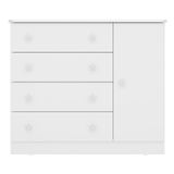 Cômoda Infantil Doce Sonho 1 Porta 4 Gavetas Branco - Qmovi