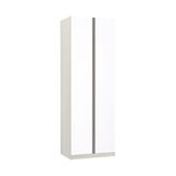 Guarda-roupa 2 Portas 80 Cm Legno Crema Com Branco Mat