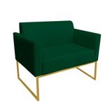 Namoradeira Marisa Suede Verde Dourado