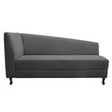 Diva Recamier Heitor 185cm Lado Direito Linho - Amarena Móveis Cinza Escuro