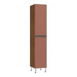 Paneleiro Simples 40cm 2 Portas Nogueira C/gaia