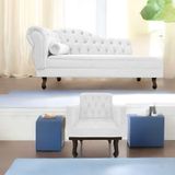 Kit Diva Recamier Diana 160cm Lado Direito E 01 Poltrona Classic Corano - Amarena Móveis Branco