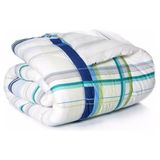 Edredom de Casal em Microfibra, Dupla Face, Estampado, Variados, Branco