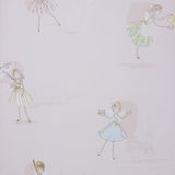 Papel de parede infantil Bailarina Rosa