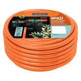 Mangueira Multi 1/2&quot; Laranja Em Pvc 3 Camadas 10 M Com Engates Rápidos E Esguicho