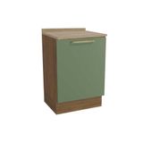 Gabinete De Cozinha Modulado Balcão Botanic M629 1 Porta C-tampo 60cm Nogueira-oliva-nogueira - Kappesberg