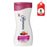 Kit C/06 Monange Frutas Vermelhas Leite Hidratante 200ml