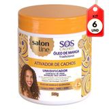 Kit C/06 Salon Line Sos Umidificador Ativador De Cachos 500g