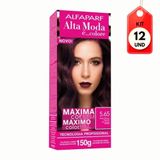 Kit C/12 Alta Moda Tinta Especial. 5.65 Vinho Escuro Marsala 150g