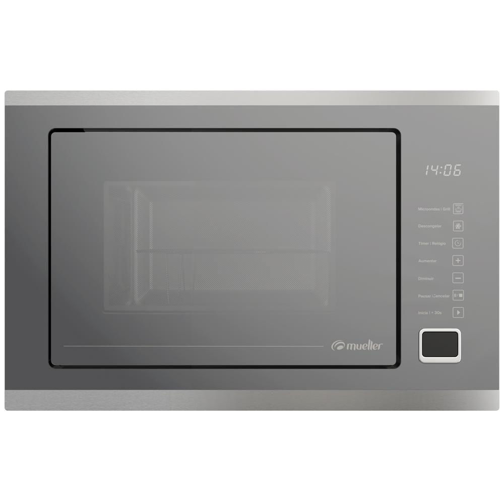 Forno Micro-ondas De Embutir Mueller 25 Litros Espelhado Mmo0225g1 220v Inox 220v