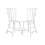 Kit Cadeira Ditália Madeira Maciça Eucalipto 2unidades Cor:branco Branco