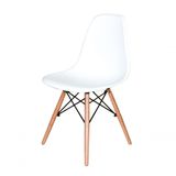 Cadeira Charles Eames Eiffel Madeira Branca