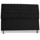 Cabeceira De Cama Box Sena Casal King 195cm Suede Preto