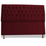 Cabeceira De Cama Box Sena Casal King 195cm Suede Bordo